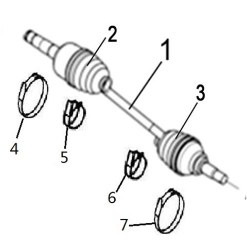 REAR RIGHT DRIVE AXLE（XL）