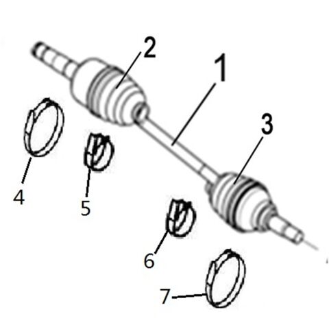 REAR RIGHT DRIVE AXLE（XL）
