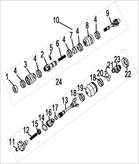FRONT AND REAR KNUCKLE ASSY