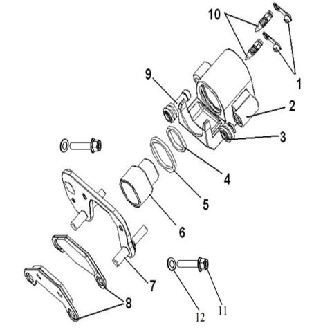 BRAKE CALIPER,R.FR 0F EUROPE BRAKING SYSTEM