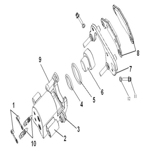 BRAKE CALIPER,L.RR 0F EUROPE BRAKING SYSTEM
