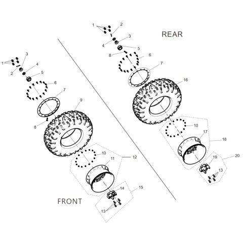 WHEEL COMBINATION (EU 29-INCH ANTI-DROP)