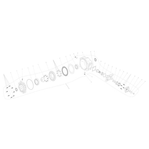 REAR AXLE ASSEMBLY(NO DIFFERENTIAL,NO ABS,THREE BRAKE)