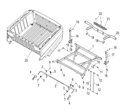 Rear cargo box assembly-US standard