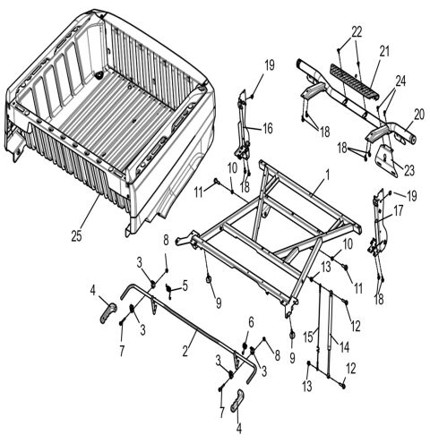 Rear cargo box assembly-European standard
