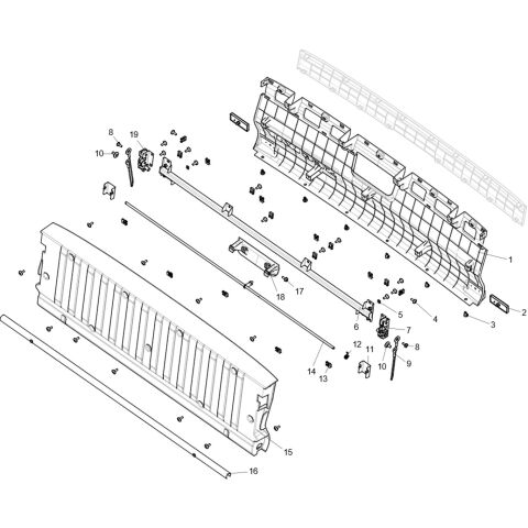 Cargo box door panel assembly