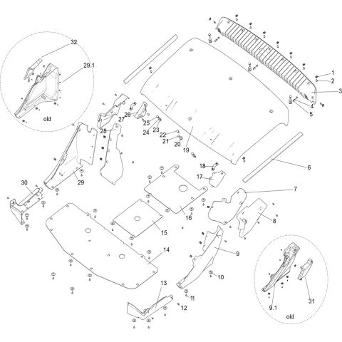 External plastic parts