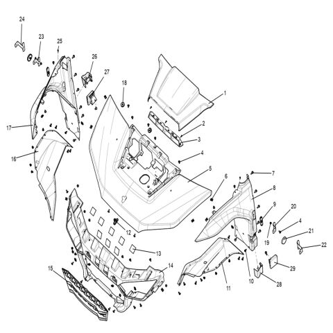 Front plastic parts