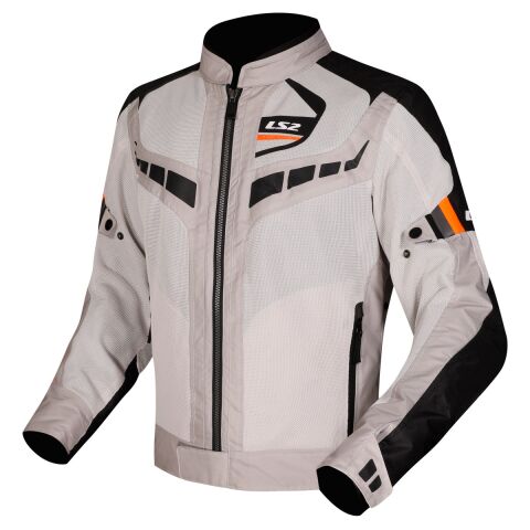 LS2 GARDA AIR MAN JACKET BLACK GREY H-V ORANGE 3XL