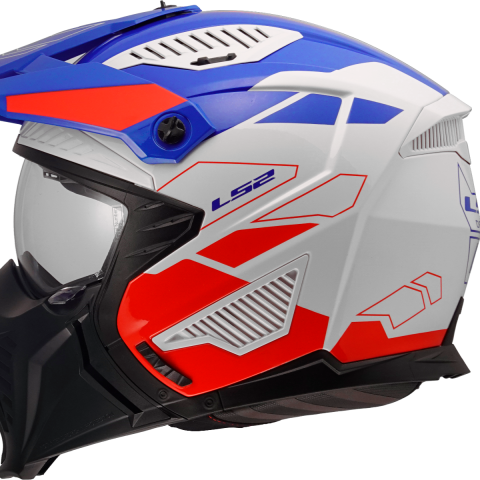 LS2 OF606 DRIFTER TREK WHITE BLUE RED-06 L