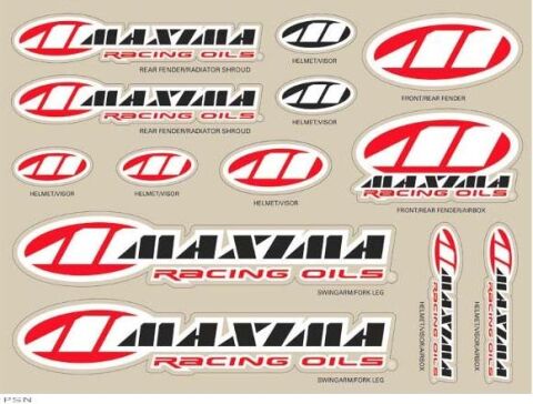 MAXIMA Decal Sheet - Assorted logos 15 mil / Size 11