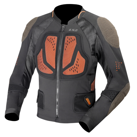 LS2 X-TERRAIN MAN JACKET BLACK H-V ORANGE