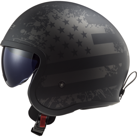 LS2 OF599 SPITFIRE II MATT BLACK FLAG-06