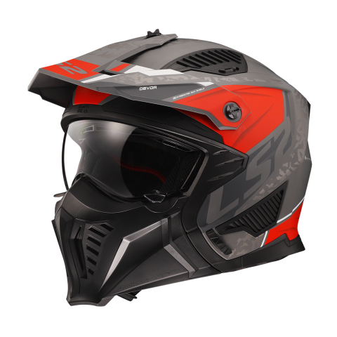 LS2 OF606 DRIFTER DEVOR M.SILVER TITANIUM RED-06