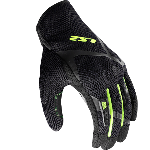 LS2 RAY II MAN GLOVES BLACK H-V YELLOW 3XL