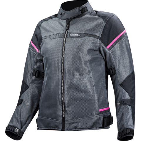 LS2 RIVA LADY JACKET BLACK DARK GREY PINK