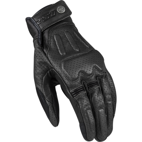 LS2 RUST MAN GLOVES BLACK LEATHER