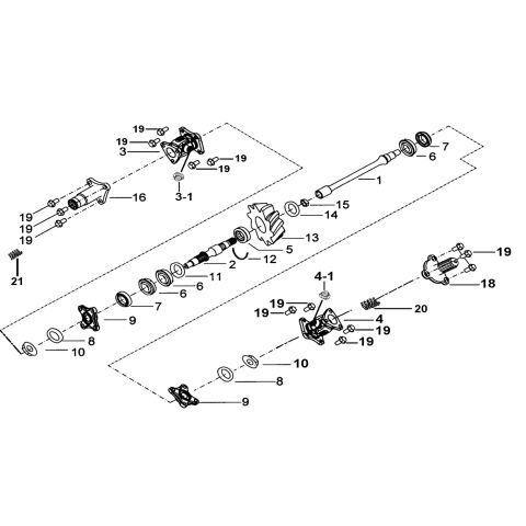 TRANSMISSION SYSTEM ASSY.