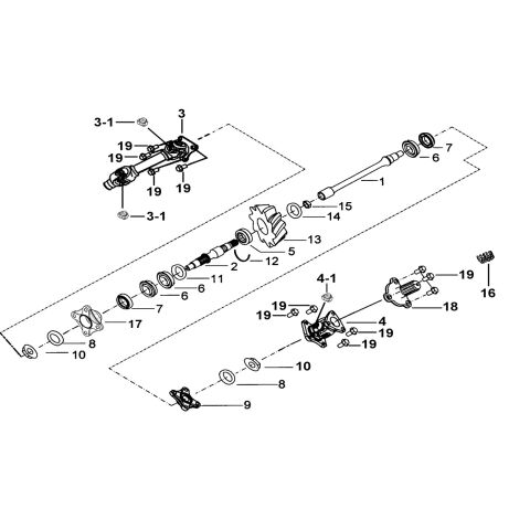 TRANSMISSION SYSTEM ASSY.