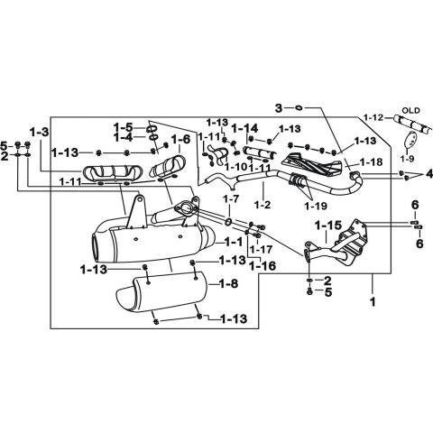 MUFFLER ASSY.(HORIZONTAL)