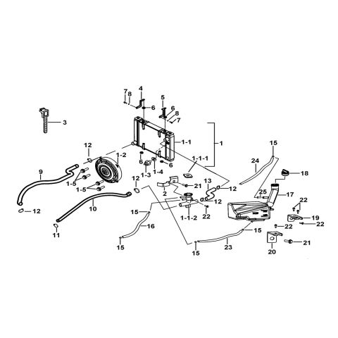 RADIATOR ASSY.、COOLING FAN
