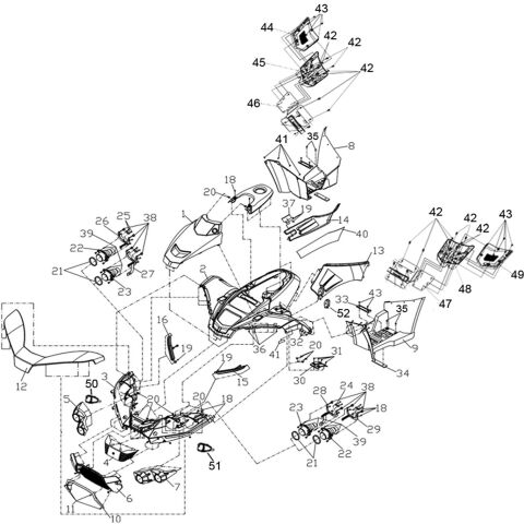 FRONT BODY (FOR ATV550-D)