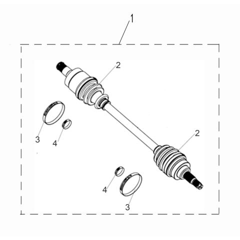 FRONT DRIVE AXLE (T3 EFI) (FOR 4WD)