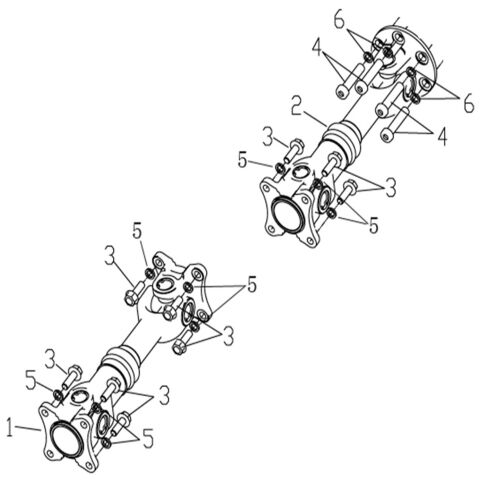FRONT AND REAR KNUCKLE ASSY