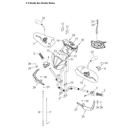 F-8 HANDLE BAR (Double Hand Brake)