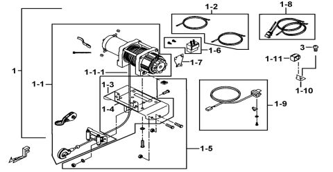 WINCH ASSY.)(FOR TGB-LY)(OPTION)