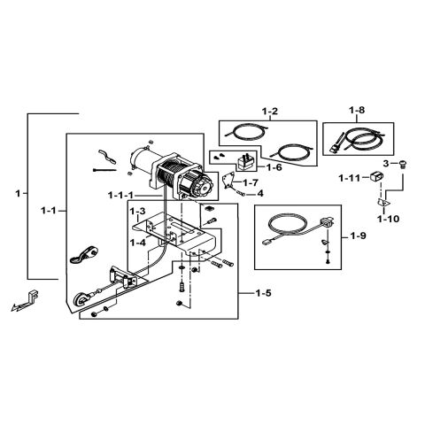 WINCH ASSY.(FOR TGB-LY)(OPTION)