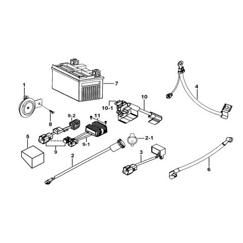 BATTERY、HORN、RELAY、RECTIFIER