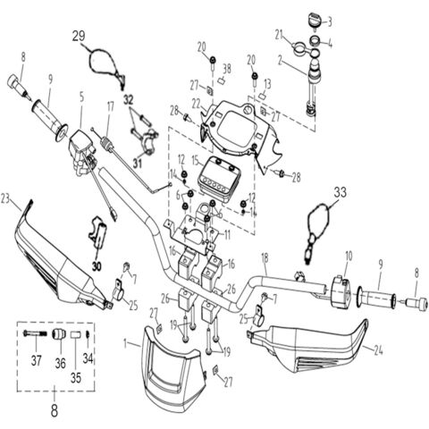 HANDLEBAR (MATCH REAR GEAR-BOX 47163)