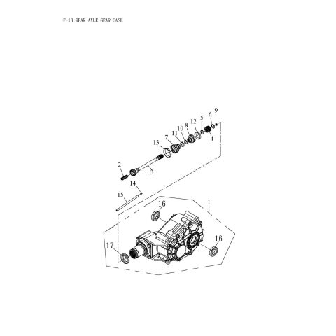 REAR AXLE GEAR CASE ASSY