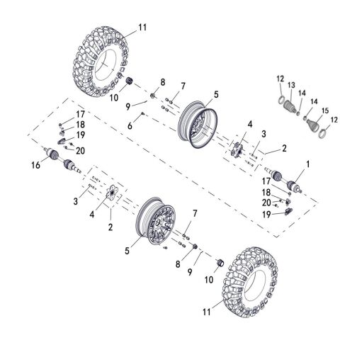 WHEEL REAR (ABS) (LOCK RING STYLE)