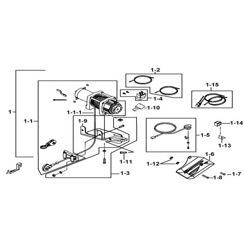 WINCH ASSY.(FOR TGB-LY)(OPTION)