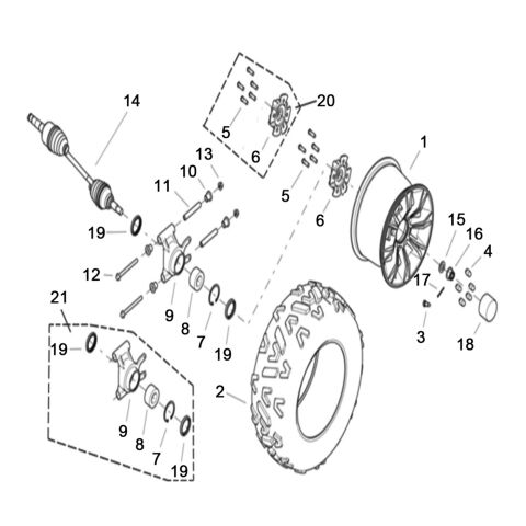 WHEEL REAR LH SIDE Ver.24