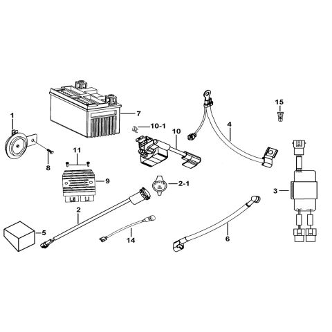 BATTERY、HORN、RELAY、RECTIFIER