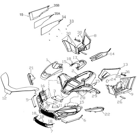 FRONT BODY (T3 EFI) (-ProMax )
