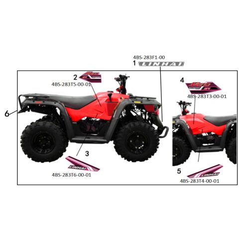 STICKER (USED FOR RED PLASTIC PARTS)