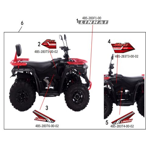 STICKER (USED FOR BLACK PLASTIC PARTS)