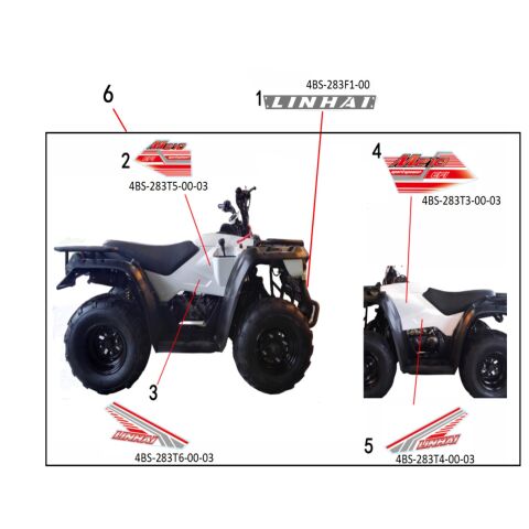 STICKER (USED FOR WHITE PLASTIC PARTS)