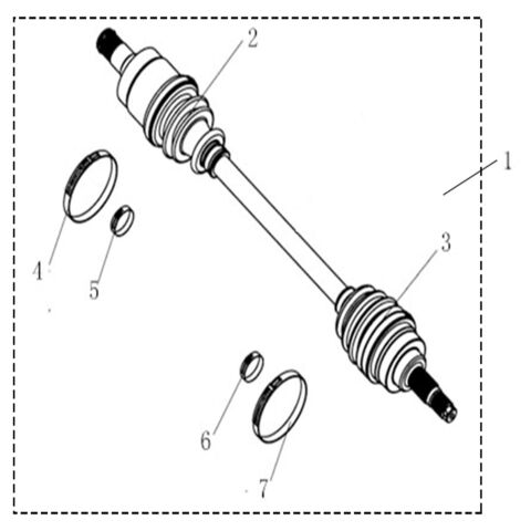 REAR LEFT DRIVE AXLE (EFI T3)