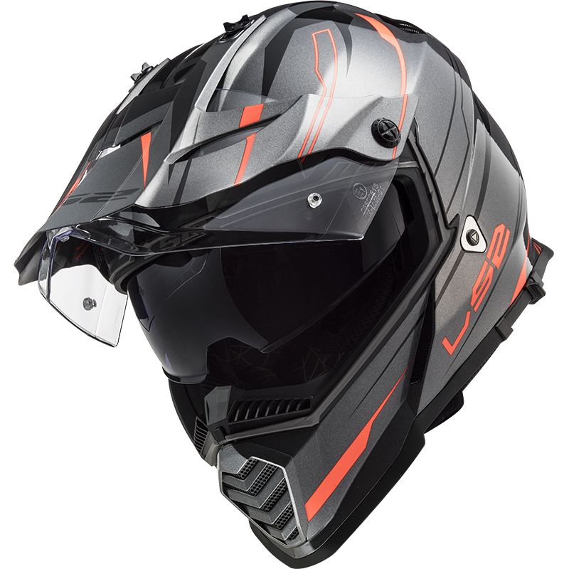 LS2 MX436 PIONEER EVO KNIGHT TITANIUM ORANGE XS