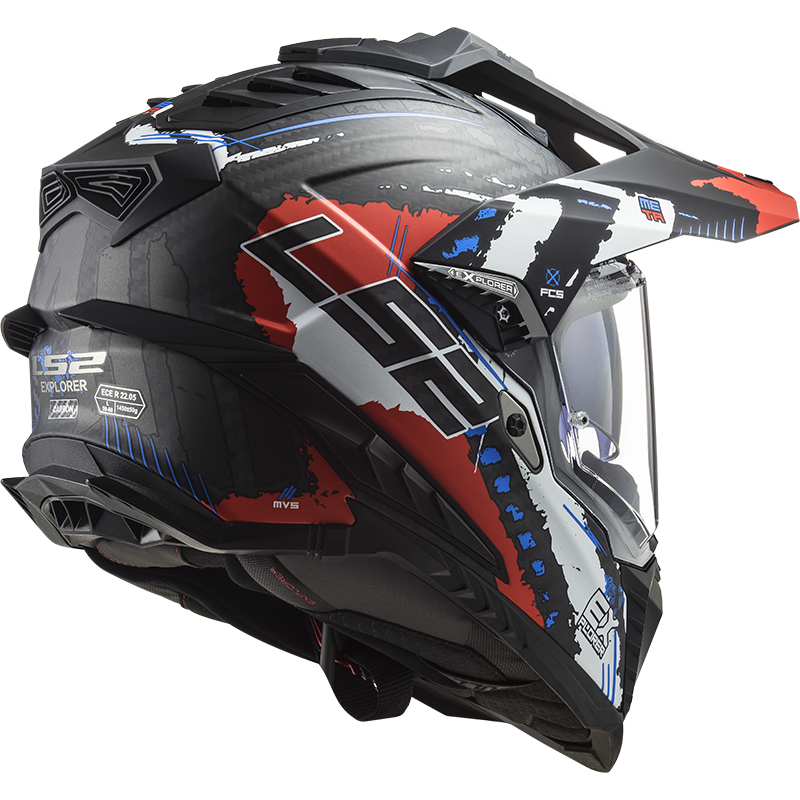 LS2 MX701 Explorer C EXTEND Matt Red XL