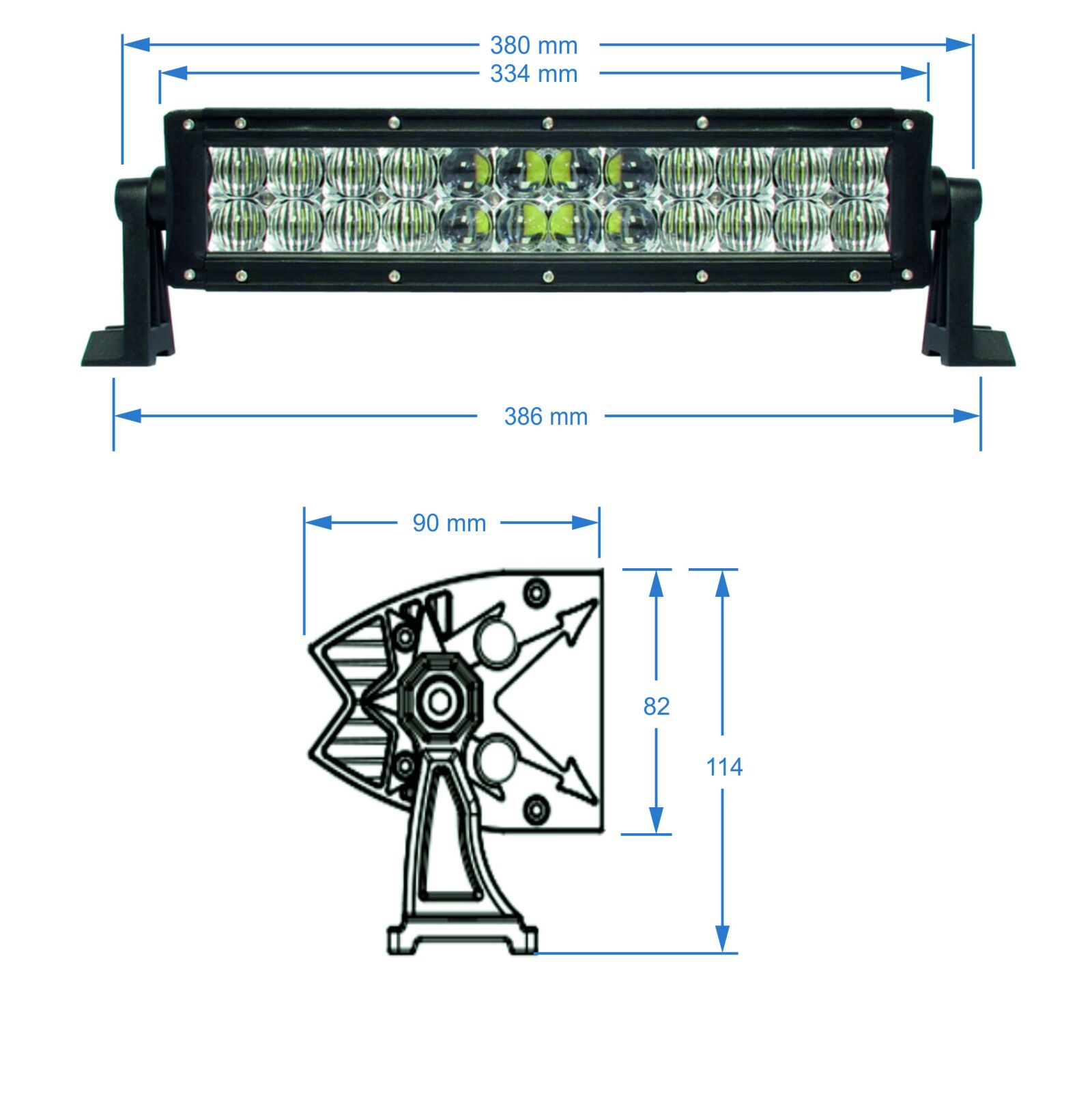 SHARK LED Light Bar 13,5", 5D, 72W