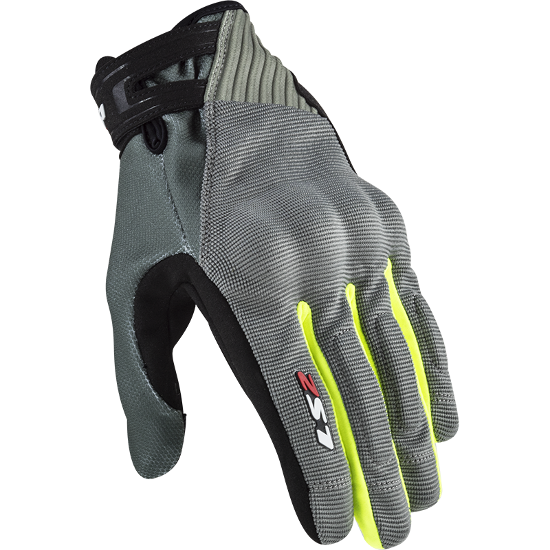 LS2 DART 2 MAN GLOVES GREY H-V YELLOW S