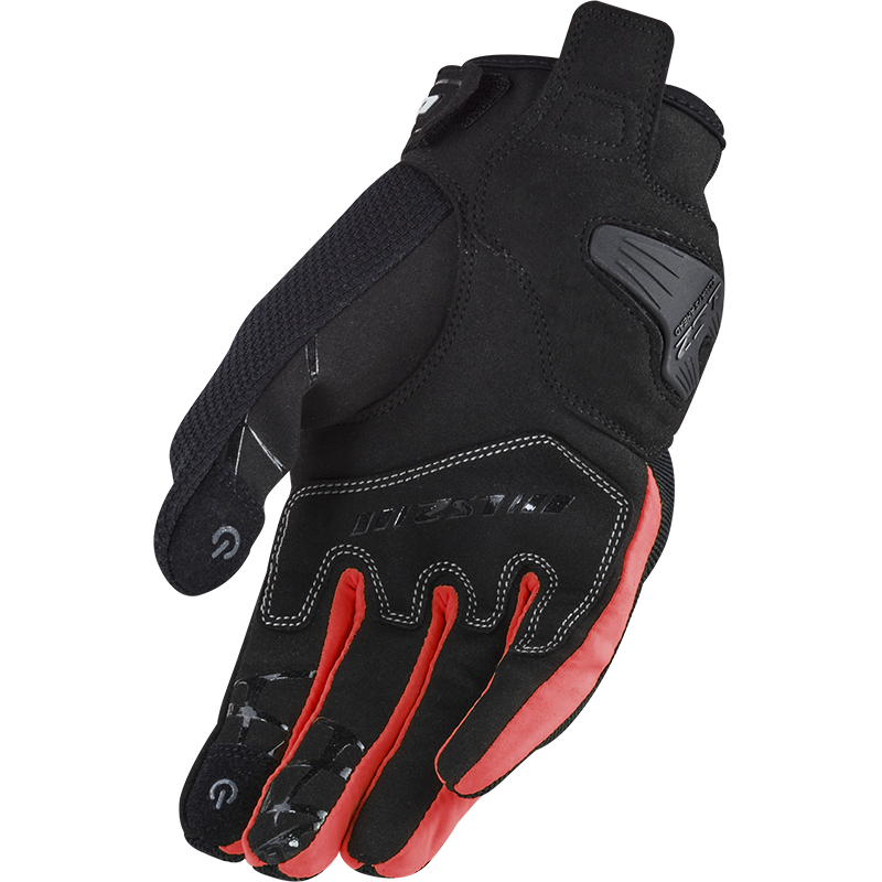 LS2 DART 2 MAN GLOVES BLACK RED L