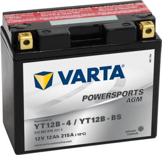 Varta 12V/12Ah-moto LF (YT12B-BS)